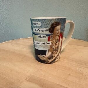 Retro Style Ceramic Mug with Humorous Print